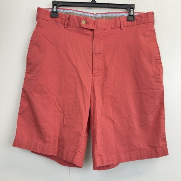 Peter Millar Other - Peter Millar Shorts Men's 33 Red Golf Cotton Stretch Flat Front Chino Casual‎ 9"